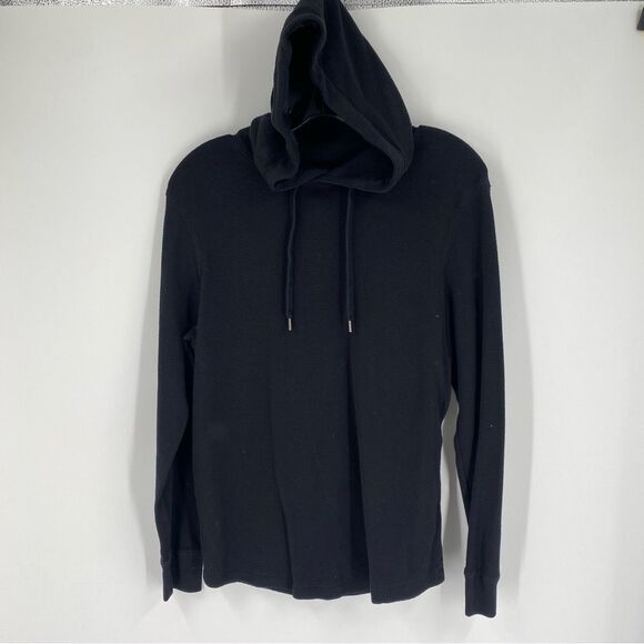 American Eagle Outfitters Black Waffle Knit Hoodie size S - Picture 1 of 3